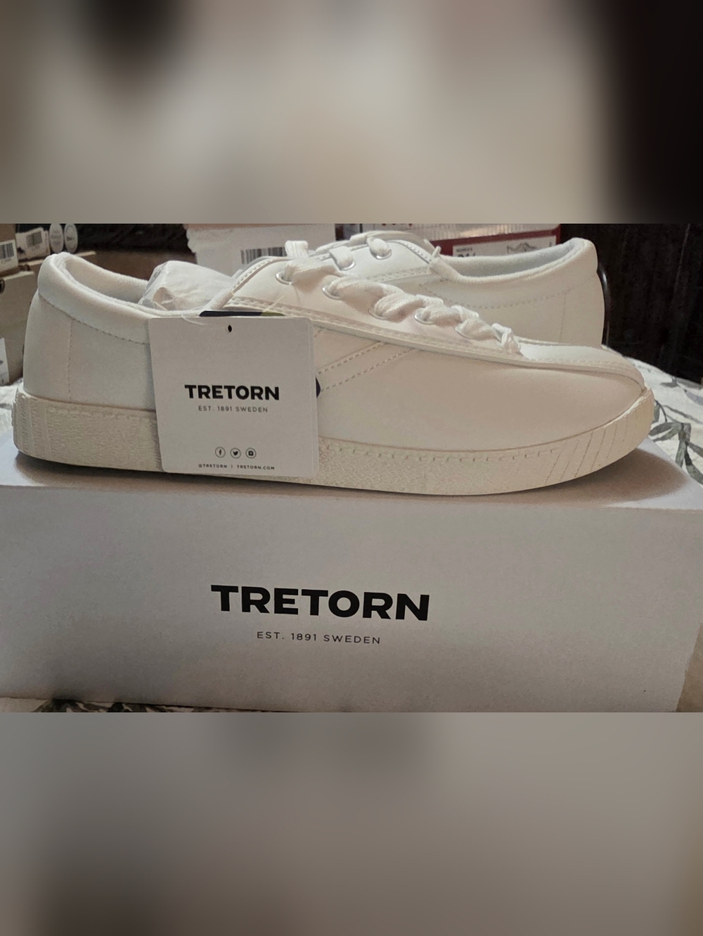 Tretorn White Low-Top Sneakers